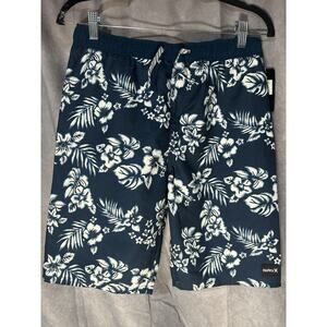 Hurley Big Boys Floral Printed Drawcord Board Shorts Boys XL, 30 in Waist
